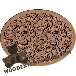 Hibiscus Plaque fretwork scroll saw pattern |The Wooden Teddy Bear