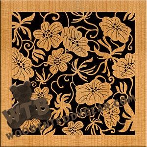 Floral Plaque fretwork scroll saw pattern |The Wooden Teddy Bear