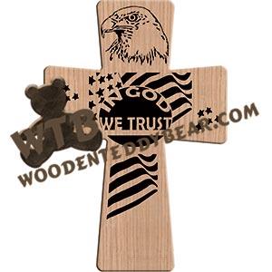 In God We Trust Cross fretwork scroll saw pattern |The Wooden Teddy Bear