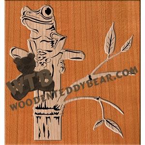 Tree Frog fretwork scroll saw pattern |The Wooden Teddy Bear