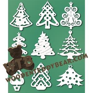 Christmas Tree Ornaments fretwork scroll saw pattern |The Wooden Teddy Bear