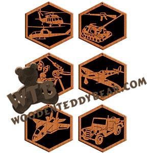 Military Ornaments fretwork scroll saw pattern |The Wooden Teddy Bear