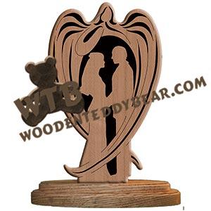 Guardian Angel of Matrimony fretwork scroll saw pattern |The Wooden Teddy Bear