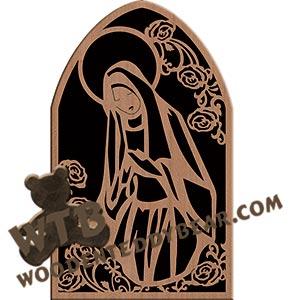 Virgin Mary Plaque fretwork scroll saw pattern |The Wooden Teddy Bear