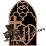 Wedding Plaque fretwork scroll saw pattern |The Wooden Teddy Bear