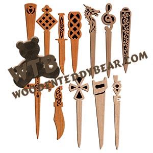 Letter Opener Set #3 fretwork scroll saw pattern |The Wooden Teddy Bear