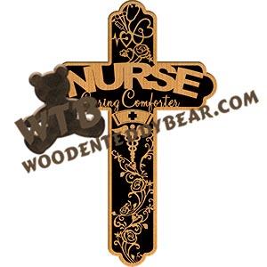 Nurse Cross fretwork scroll saw pattern |The Wooden Teddy Bear