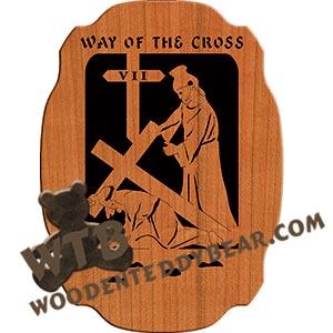 Way of the Cross Station 07 fretwork scroll saw pattern |The Wooden Teddy Bear