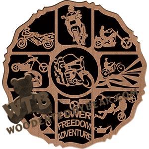 Motorcyclist Plaque fretwork scroll saw pattern |The Wooden Teddy Bear