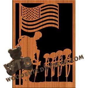 Remembrance USA fretwork scroll saw pattern |The Wooden Teddy Bear