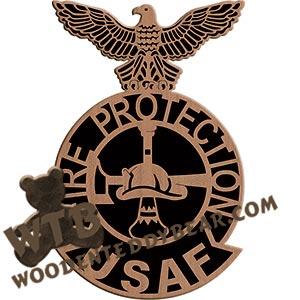 USAF Fire Protection fretwork scroll saw pattern |The Wooden Teddy Bear