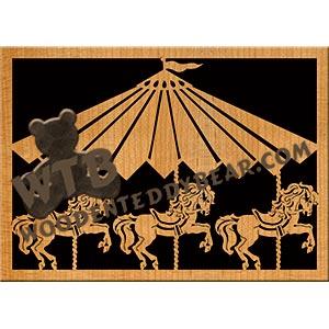 Carousel fretwork scroll saw pattern |The Wooden Teddy Bear