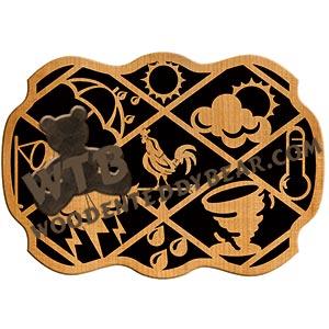 Weatherman's Plaque fretwork scroll saw pattern |The Wooden Teddy Bear
