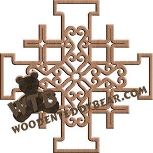 Jerusalem Cross #4 fretwork scroll saw pattern |The Wooden Teddy Bear