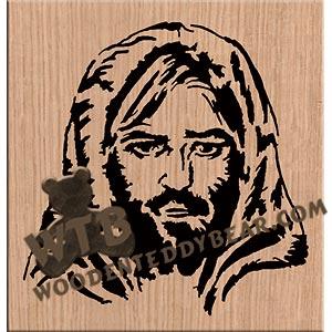 Face of Jesus #2 fretwork scroll saw pattern |The Wooden Teddy Bear