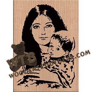 Mother & Child fretwork scroll saw pattern |The Wooden Teddy Bear