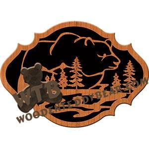 Bear Nature Scene fretwork scroll saw pattern |The Wooden Teddy Bear