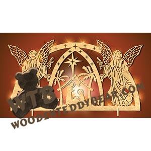 Lighted Nativity Arch with Angels fretwork scroll saw pattern |The Wooden Teddy Bear