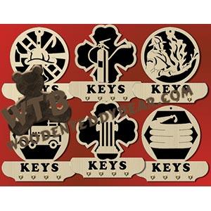 Fireman Key Plaques fretwork scroll saw pattern |The Wooden Teddy Bear