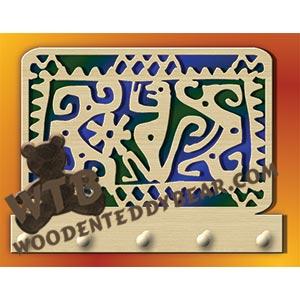 Mexican Motif Key Plaque #2 fretwork scroll saw pattern |The Wooden Teddy Bear