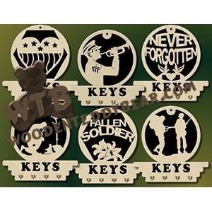 Fallen Soldier Key Plaques fretwork scroll saw pattern |The Wooden Teddy Bear