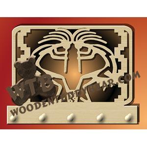 Kokopelli Key Plaque fretwork scroll saw pattern |The Wooden Teddy Bear