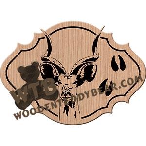 Kudu Plaque fretwork scroll saw pattern |The Wooden Teddy Bear