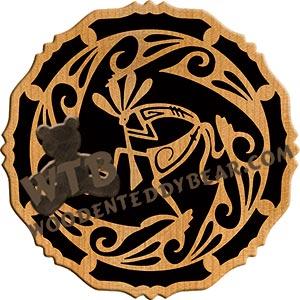 Round Kokopelli Plaque fretwork scroll saw pattern |The Wooden Teddy Bear