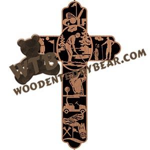 Golf Cross fretwork scroll saw pattern |The Wooden Teddy Bear