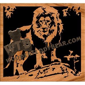 Male Lion fretwork scroll saw pattern |The Wooden Teddy Bear