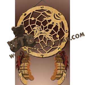 Dreamcatcher with Horse and Sun fretwork scroll saw pattern |The Wooden Teddy Bear