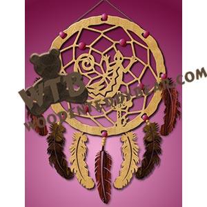 Dreamcatcher with Gecko fretwork scroll saw pattern |The Wooden Teddy Bear