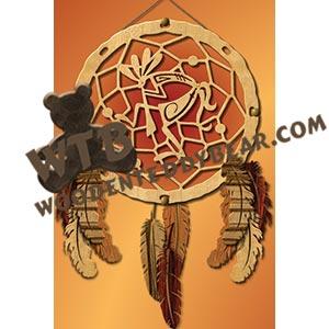 Dreamcatcher with Kokopelli fretwork scroll saw pattern |The Wooden Teddy Bear