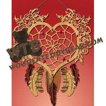 Dreamcatcher Heart with Roses fretwork scroll saw pattern |The Wooden Teddy Bear