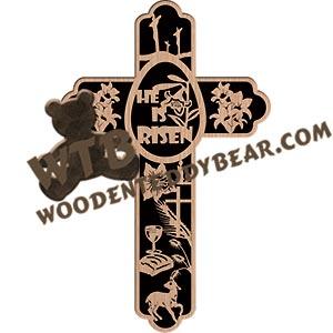 Easter Symbols Cross fretwork scroll saw pattern |The Wooden Teddy Bear