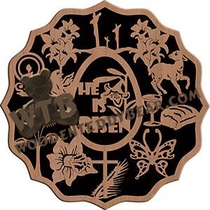 Easter Symbols Plaque fretwork scroll saw pattern |The Wooden Teddy Bear