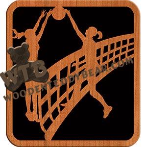 Volleyball Girls #1 fretwork scroll saw pattern |The Wooden Teddy Bear