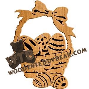 Easter Egg Basket fretwork scroll saw pattern |The Wooden Teddy Bear