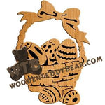 Easter Egg Basket fretwork scroll saw pattern |The Wooden Teddy Bear