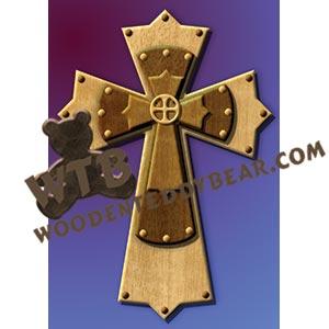 Stacked Cross #6 fretwork scroll saw pattern |The Wooden Teddy Bear