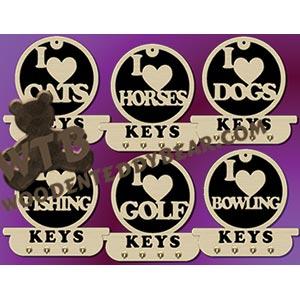 "I Love" Key Plaques fretwork scroll saw pattern |The Wooden Teddy Bear