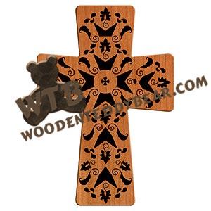 Ukrainian Cross #1 fretwork scroll saw pattern |The Wooden Teddy Bear