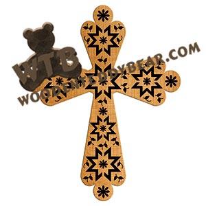 Ukrainian Cross #9 fretwork scroll saw pattern |The Wooden Teddy Bear