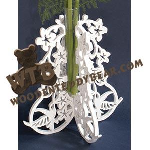 Hummingbird & Flowers Bud Vase fretwork scroll saw pattern |The Wooden Teddy Bear