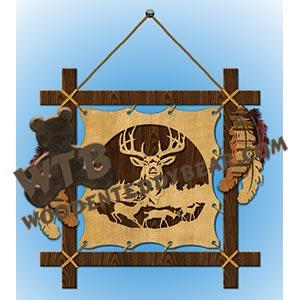 Loose-Framed Deer fretwork scroll saw pattern |The Wooden Teddy Bear