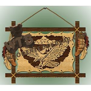 Loose-Framed Eagle in Flight fretwork scroll saw pattern |The Wooden Teddy Bear