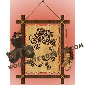 Loose-Framed Roses fretwork scroll saw pattern |The Wooden Teddy Bear