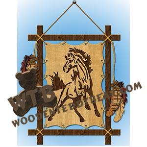 Loose-Framed Wild Horse fretwork scroll saw pattern |The Wooden Teddy Bear
