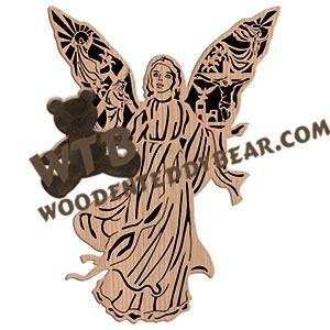 Easter Angel fretwork scroll saw pattern |The Wooden Teddy Bear