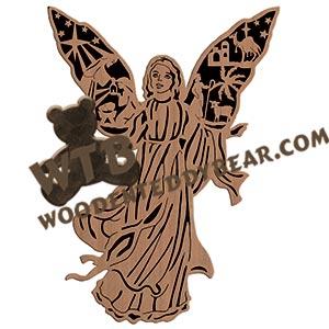 Nativity Angel fretwork scroll saw pattern |The Wooden Teddy Bear